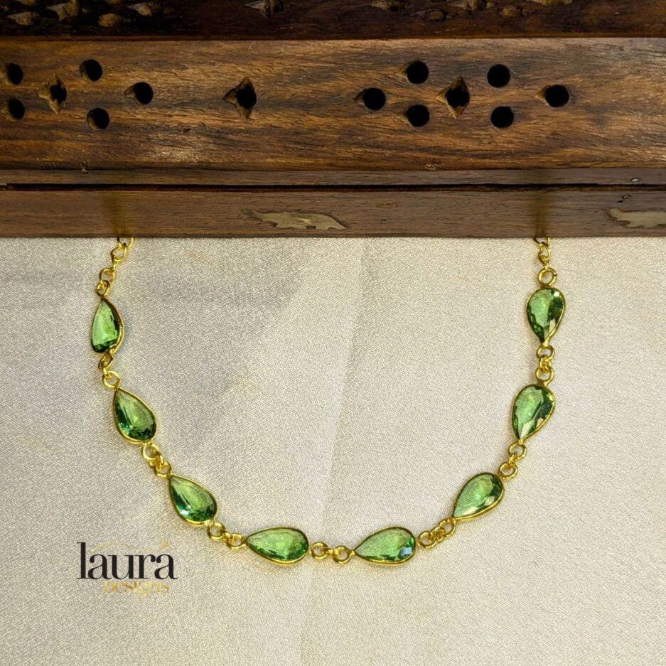 light green stone neckpiece