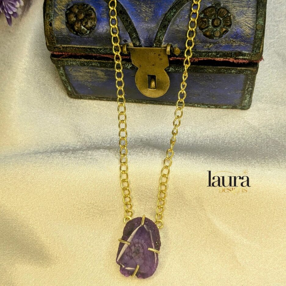 purple stone pendant