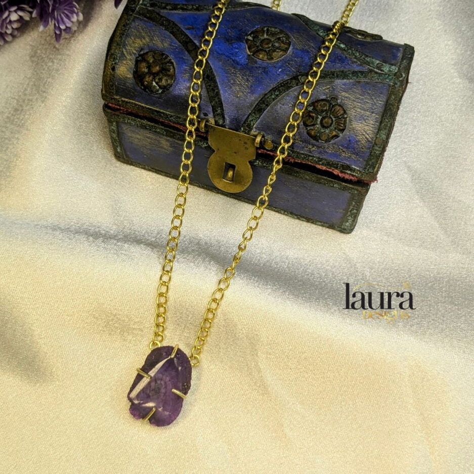 purple stone pendant