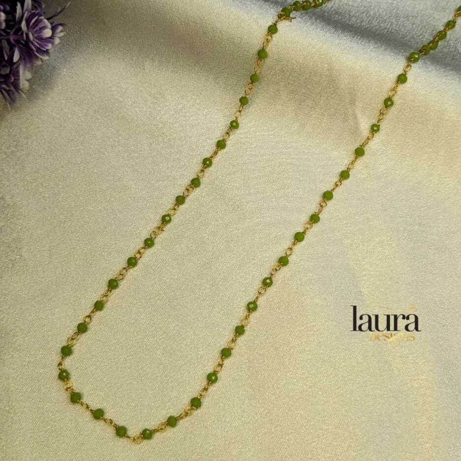 green pearl necklace