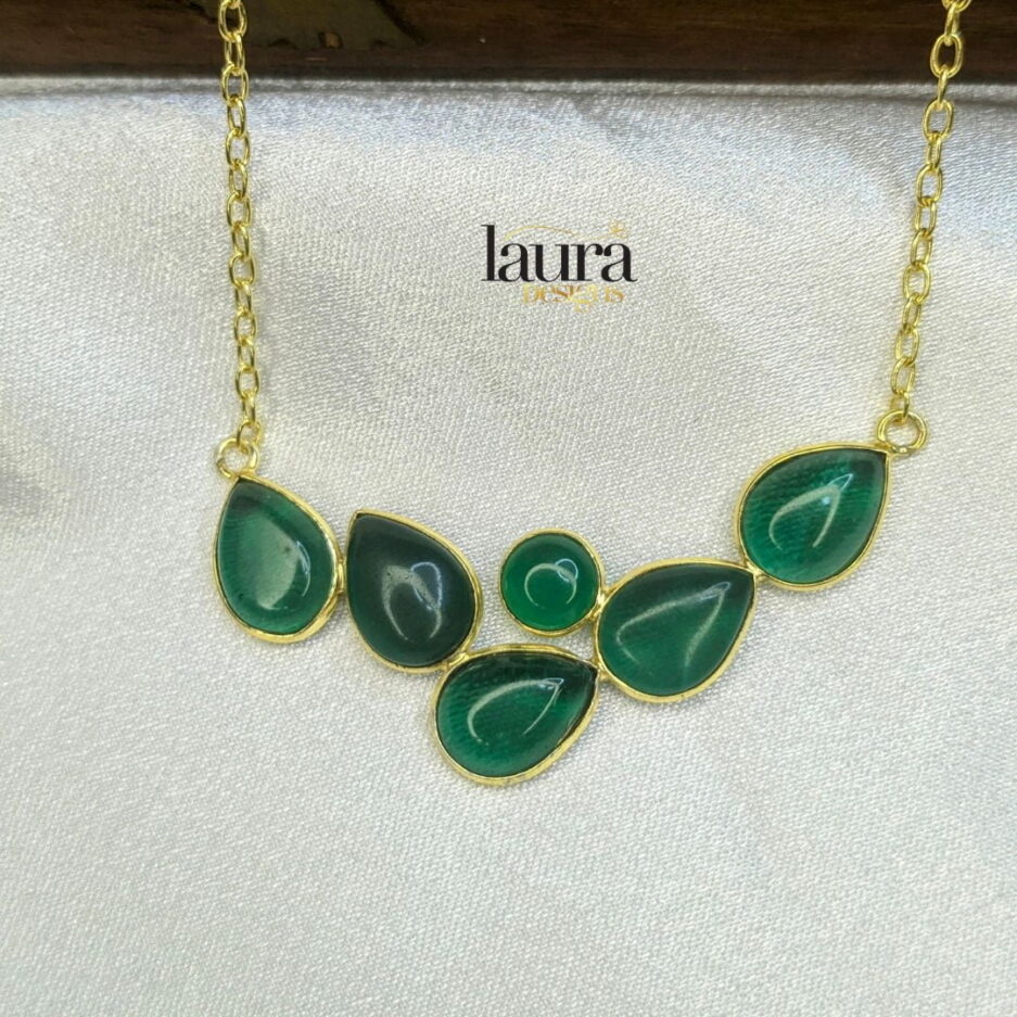 green stone necklace