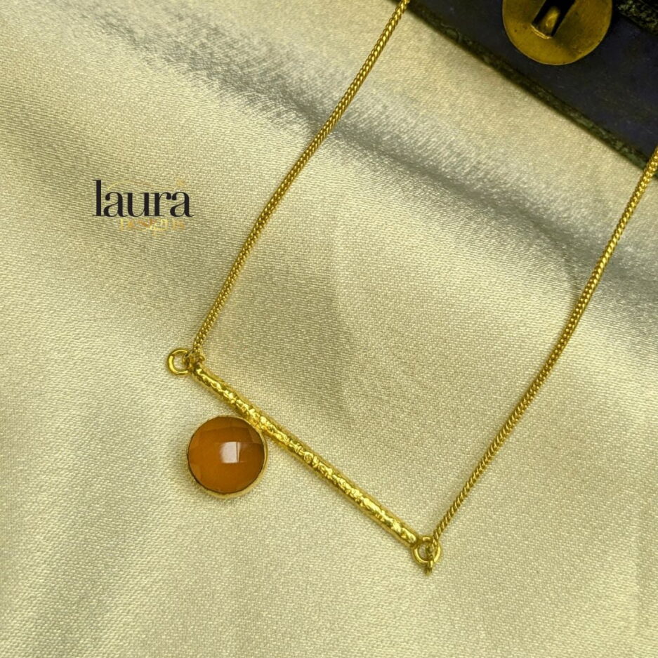 orange stone necklace