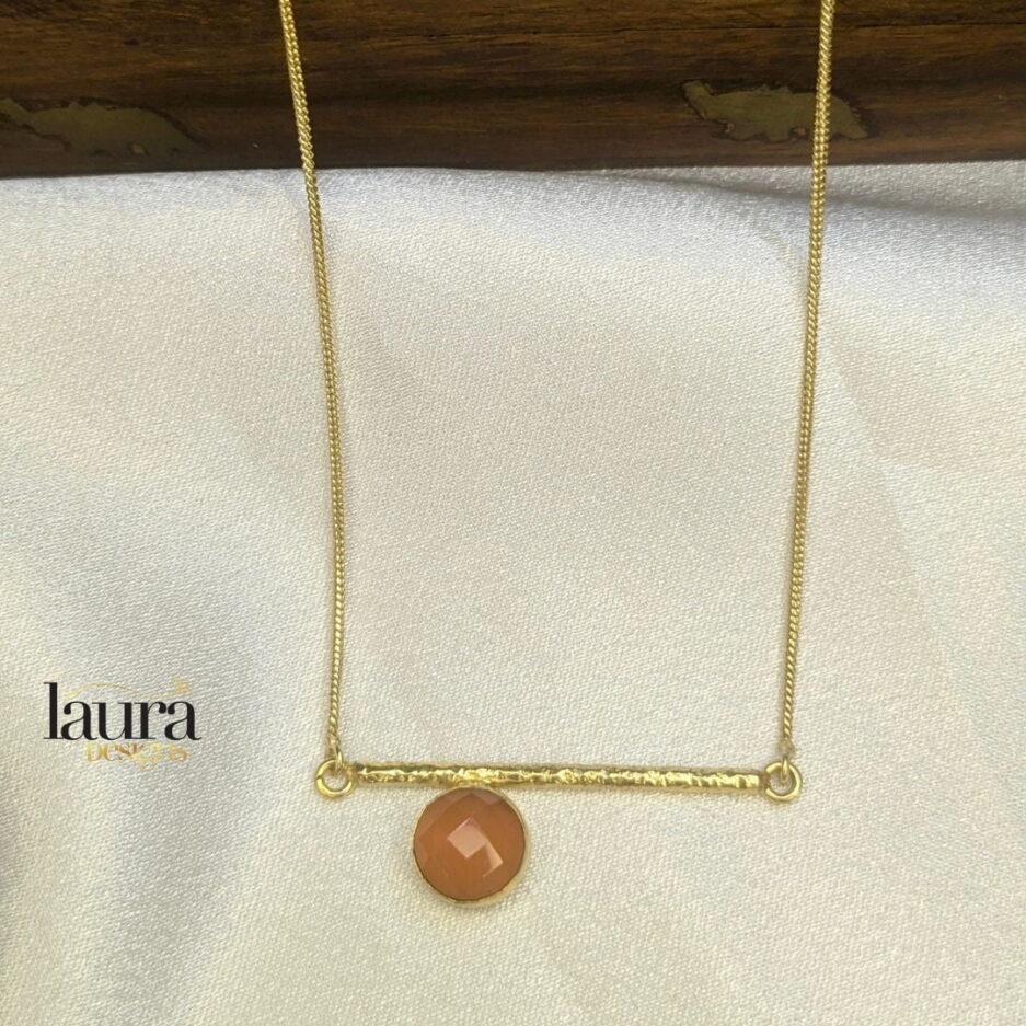 orange stone necklace