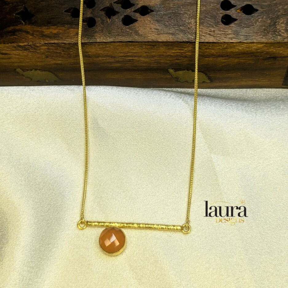 orange stone necklace