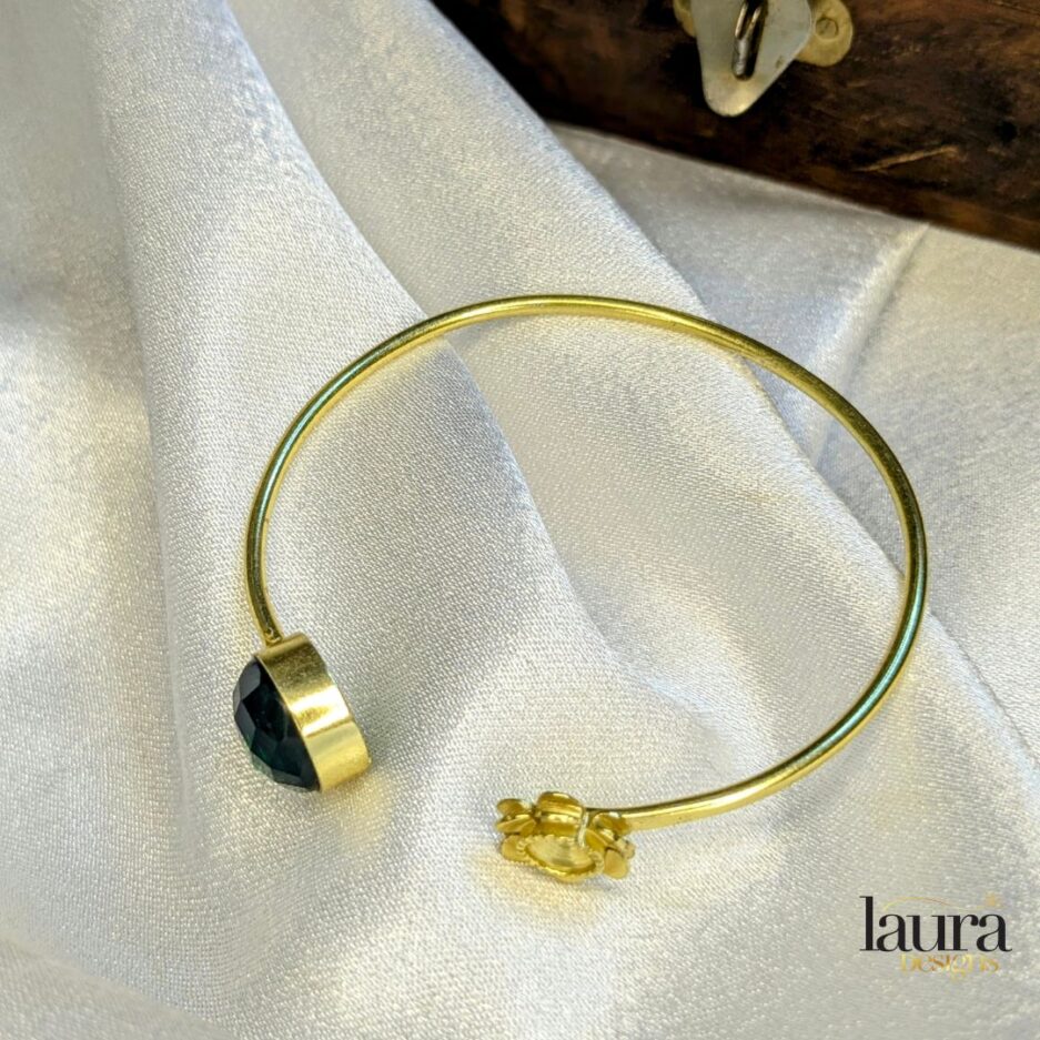 green stone bangle