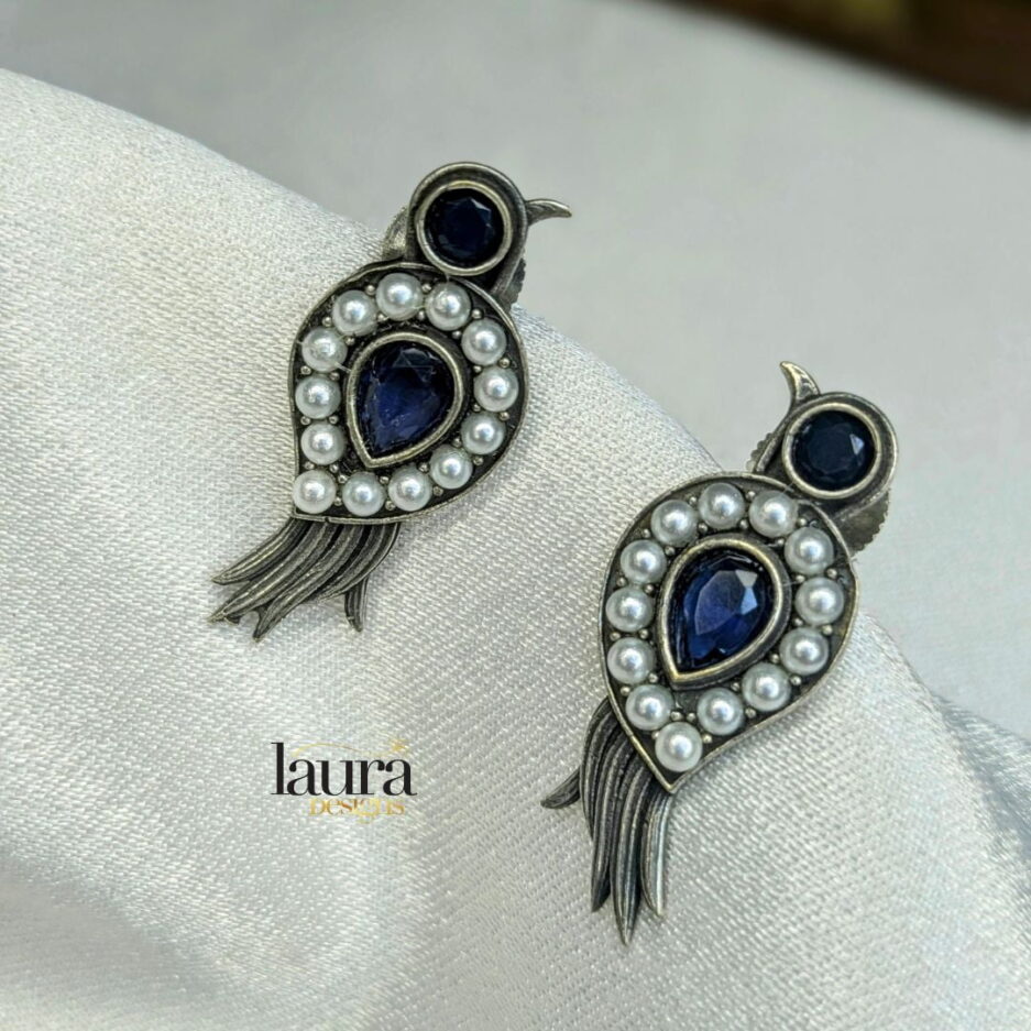 blue stone earrings