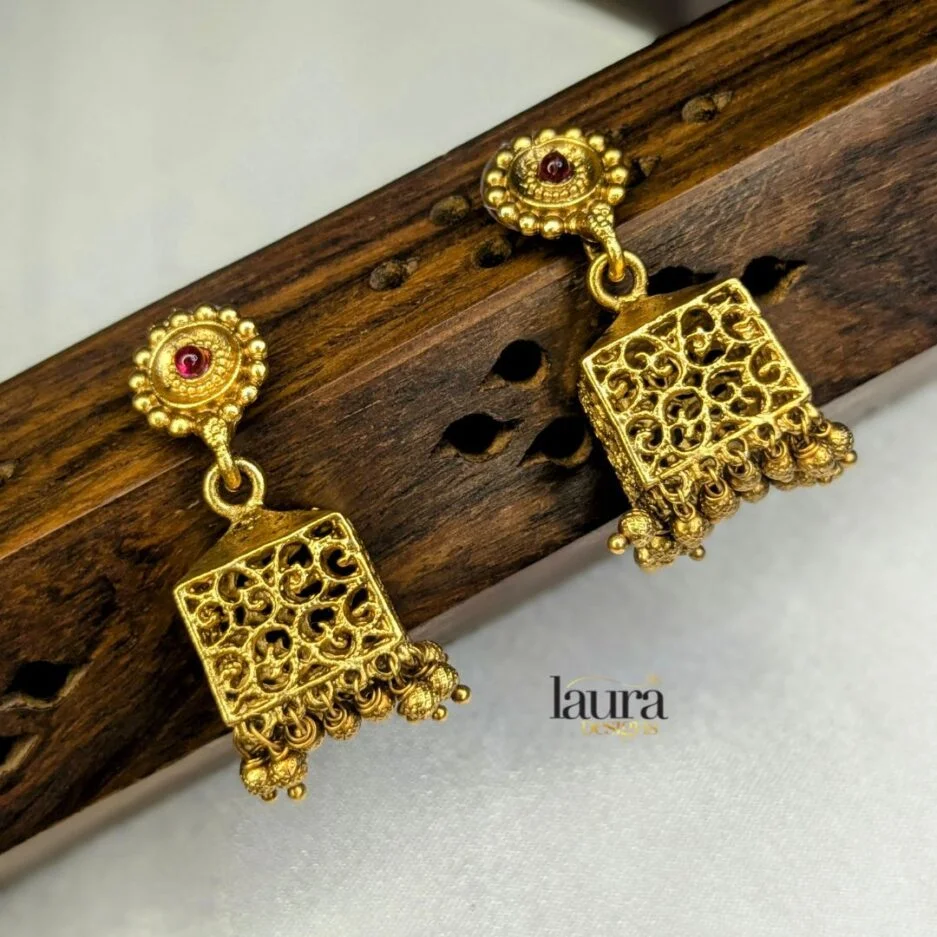 Earrings for ruby pink stone studded long haram necklace set