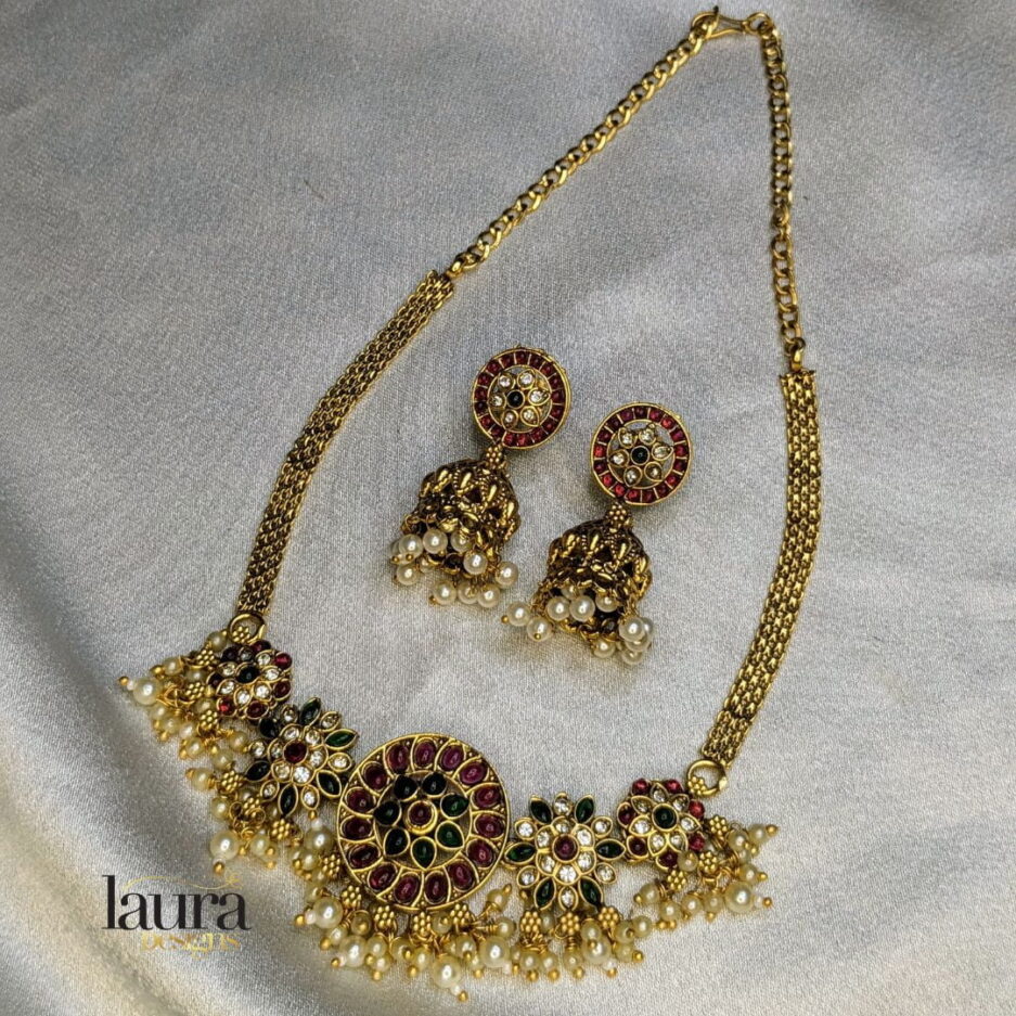 traditional multi necklace set