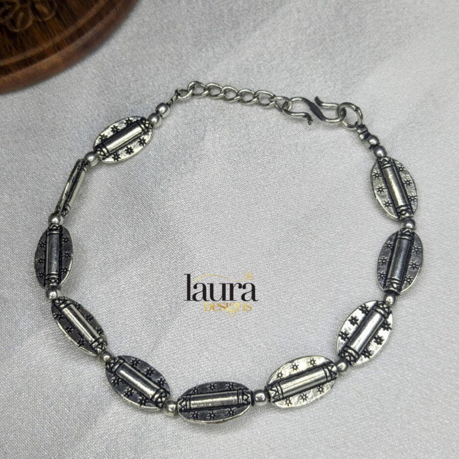 oxidised silver bracelet