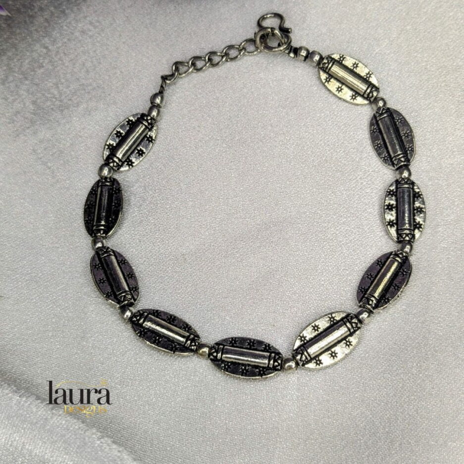 oxidised silver bracelet