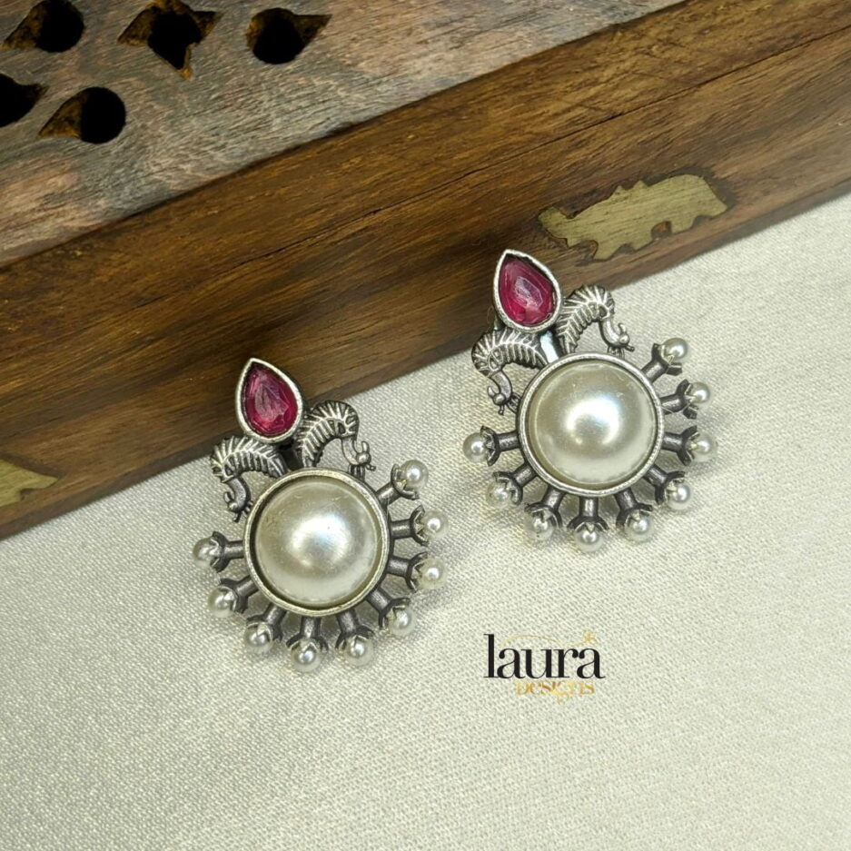 pearl stud earrings