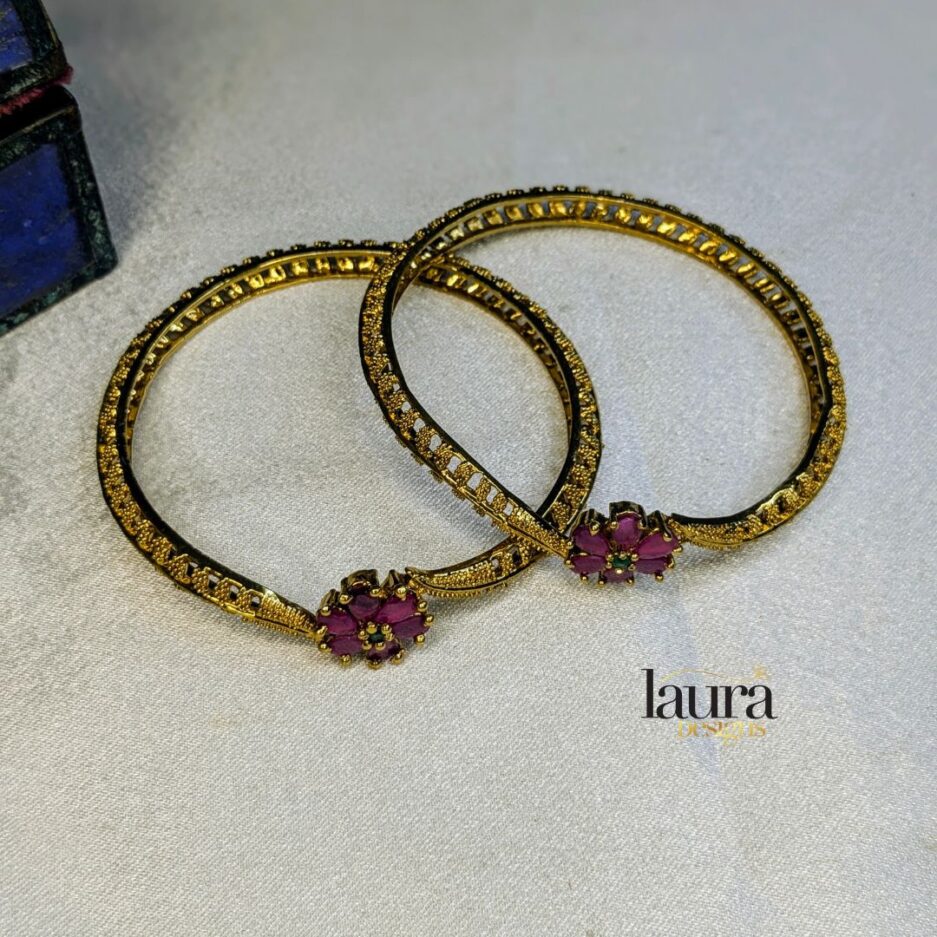 pink stone bangle (3)