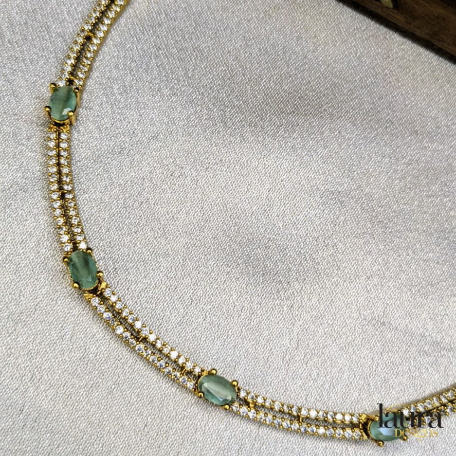 americandiamond blue pipe necklace