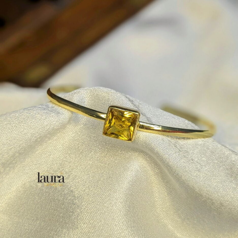 yellow stone bangle