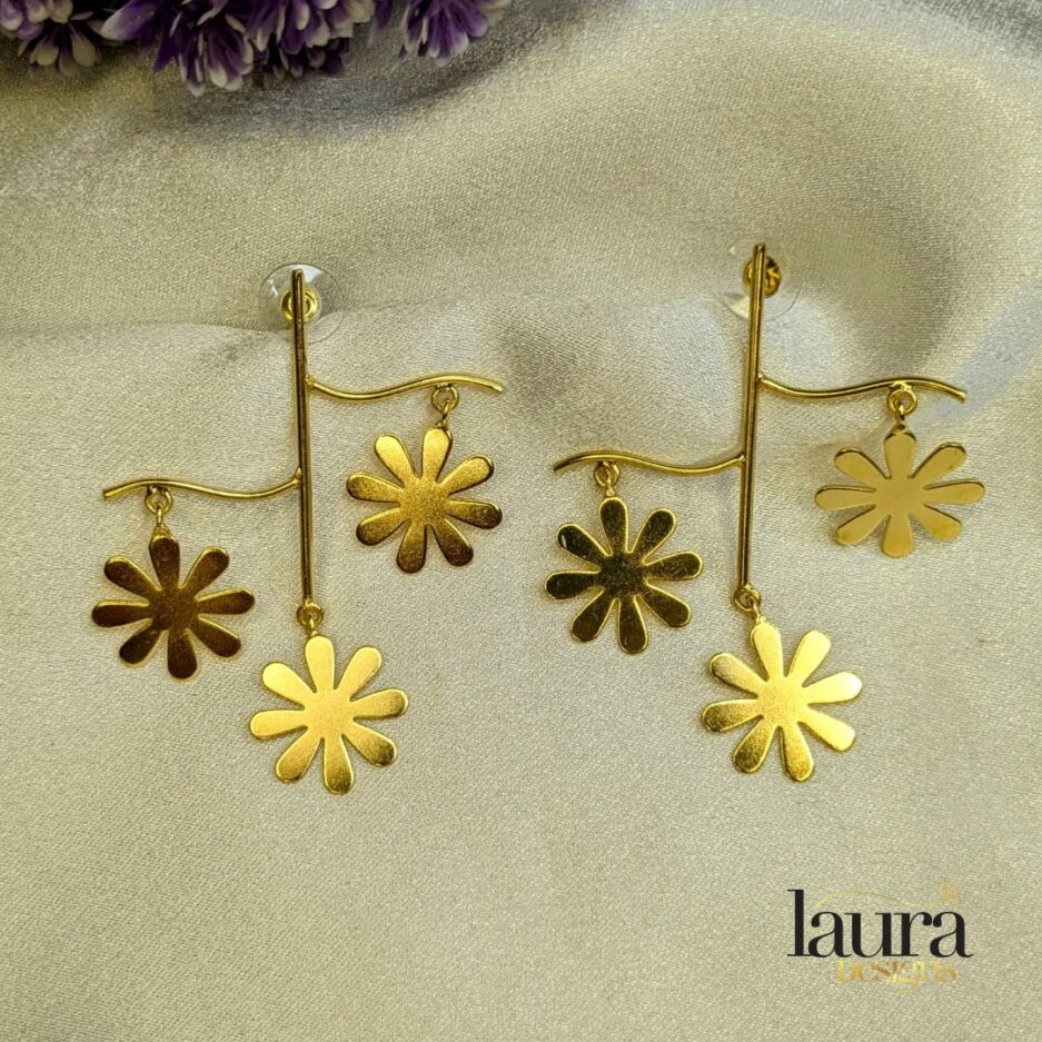 floral earrings