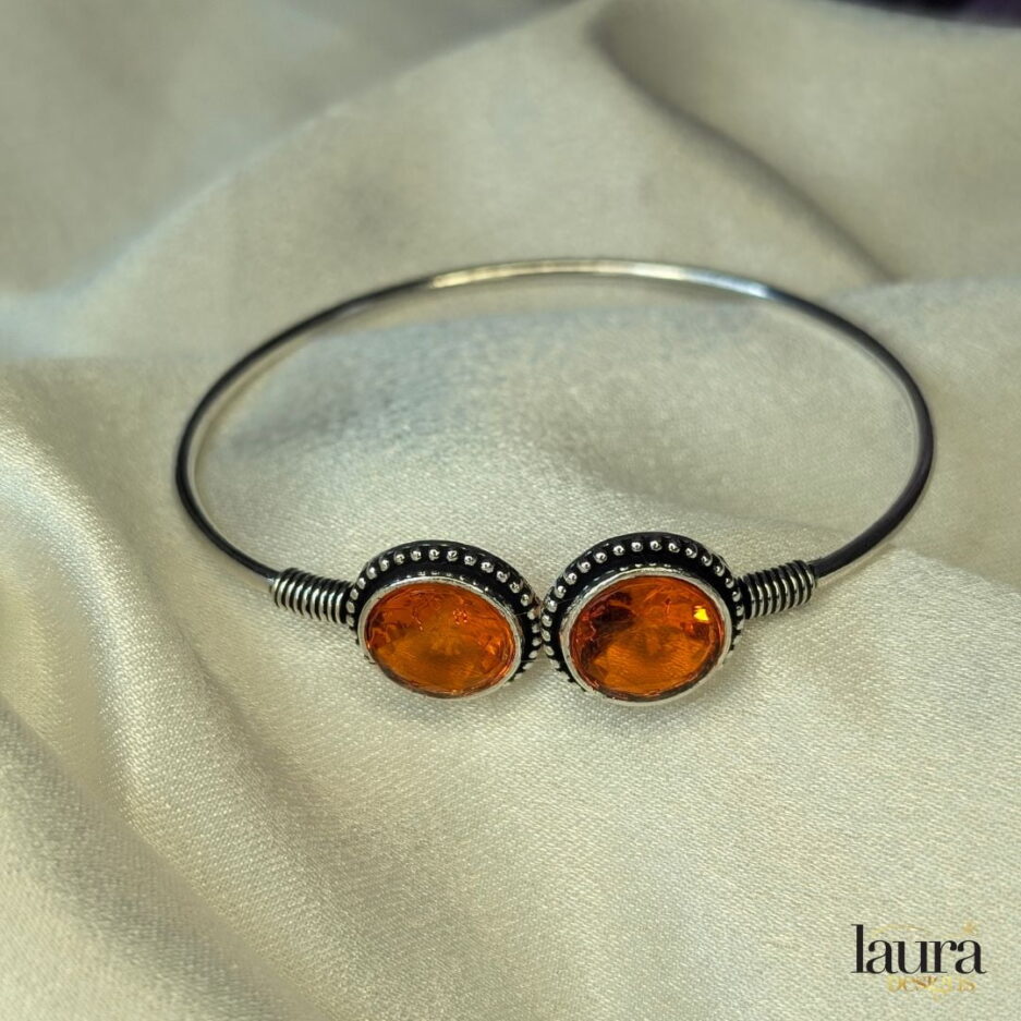 orange stone bangle