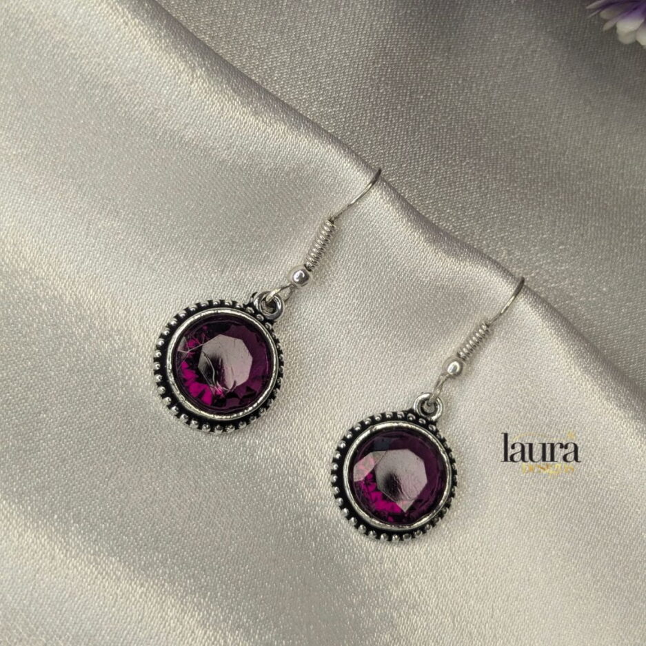 violet stone earrings