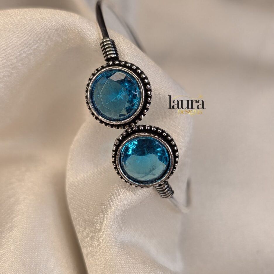 aqua blue stone bangle