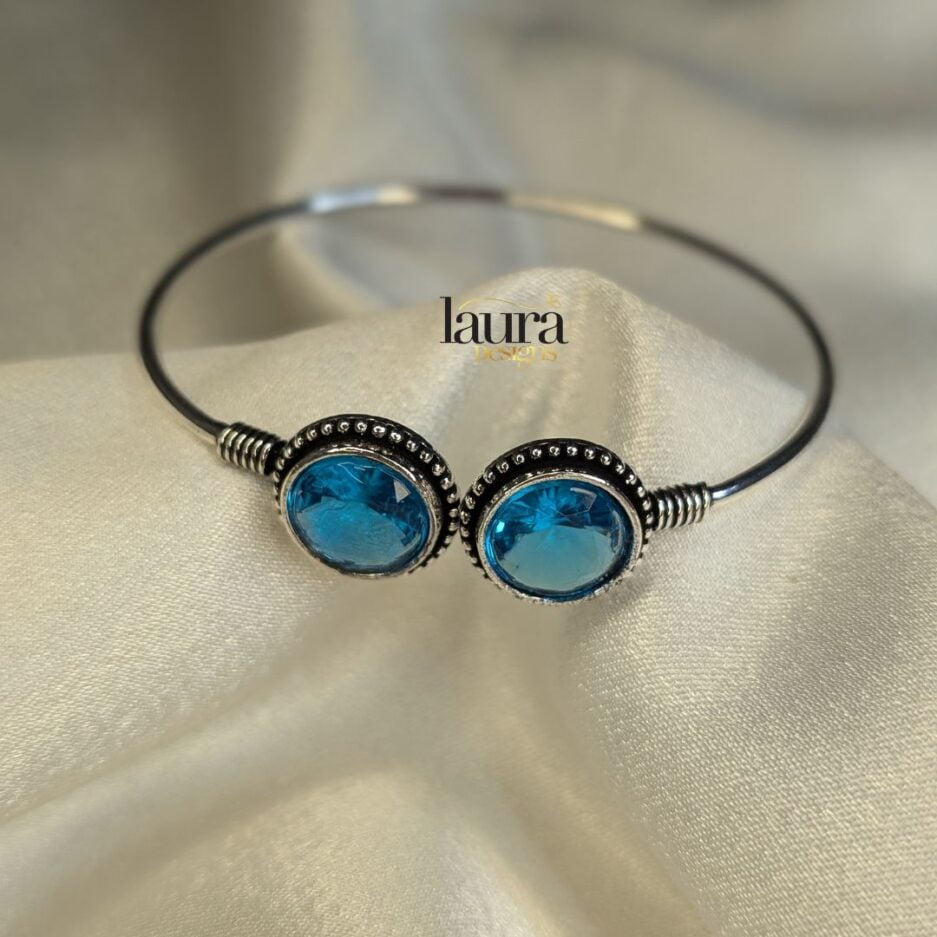 aqua blue stone bangle