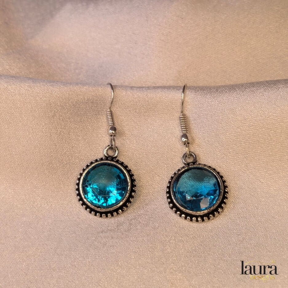 aqua blue stone earrings