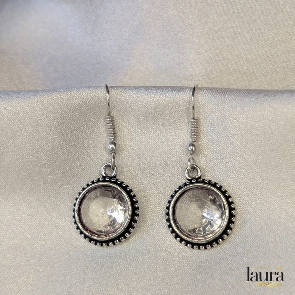 white stone earrings