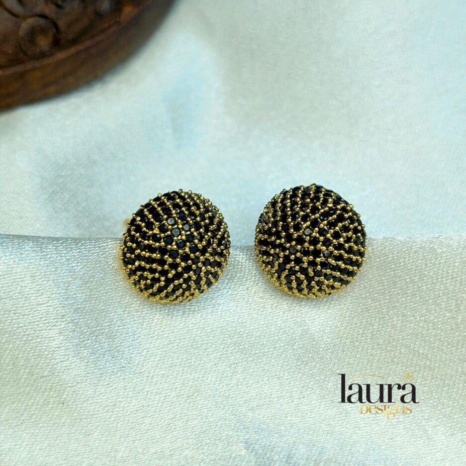 black stud earrings