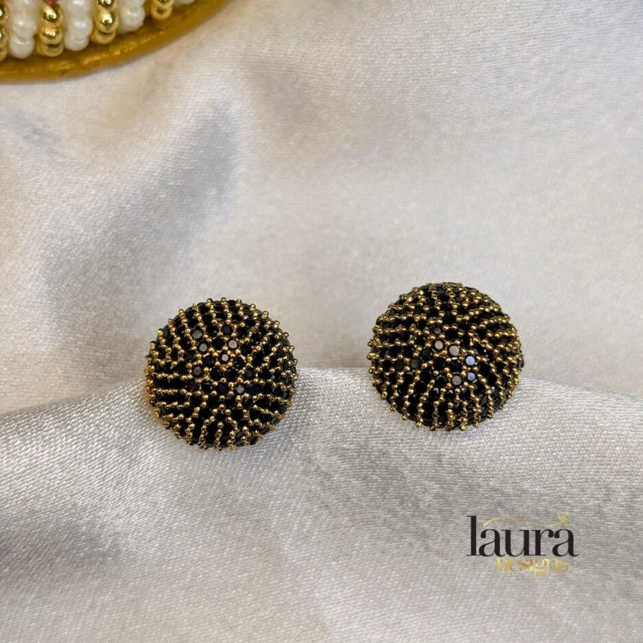 black stud earrings