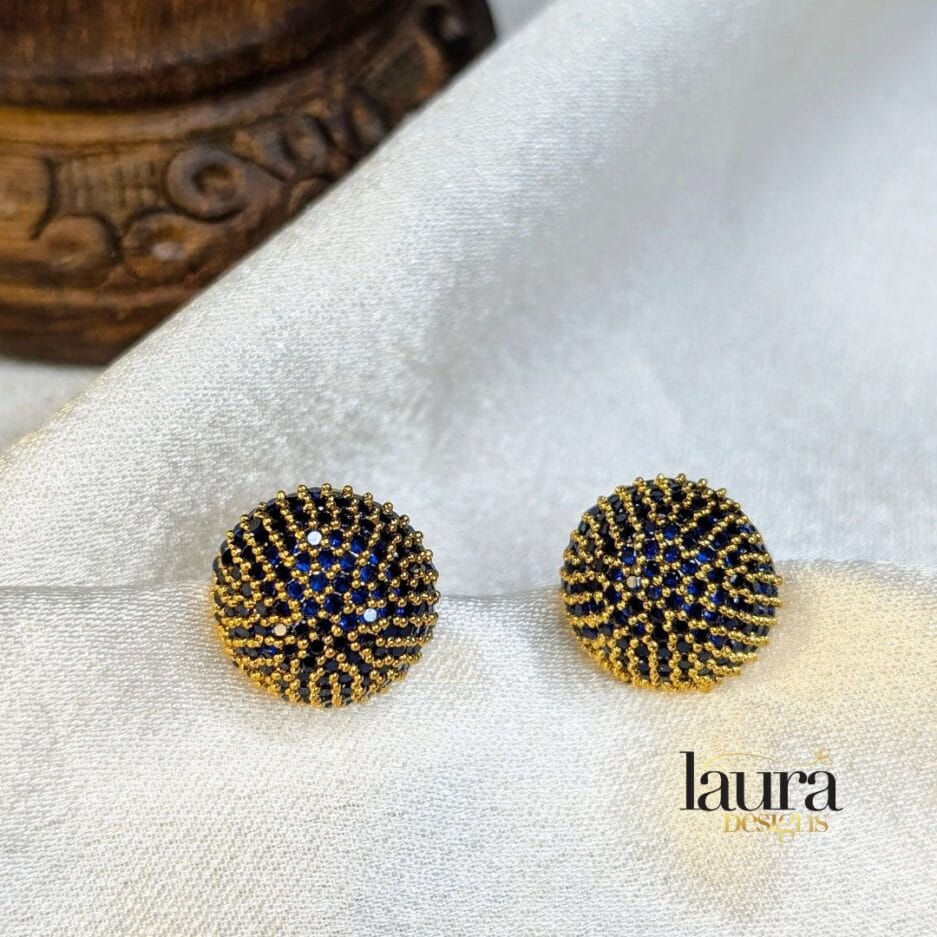 blue stone stud earrings