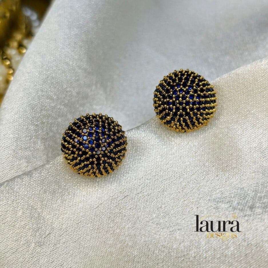 blue stone stud earrings