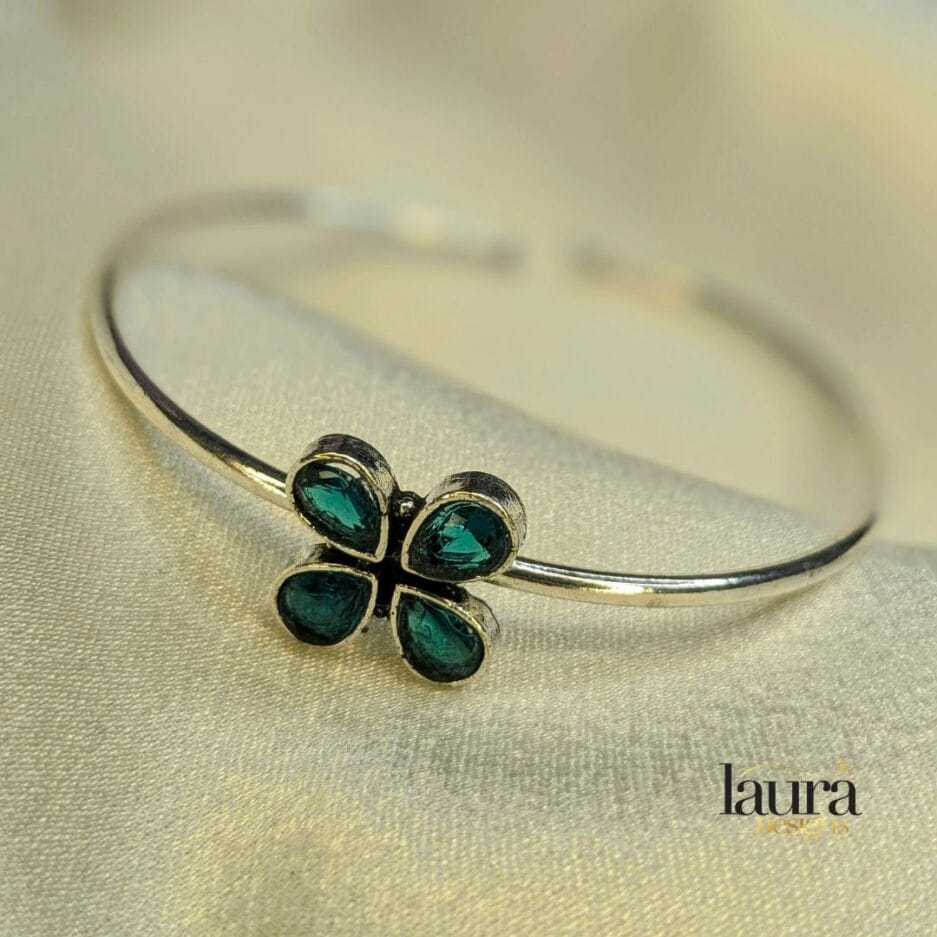 green stone bangle