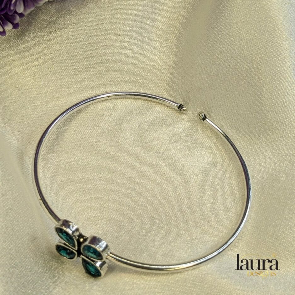 green stone bangle