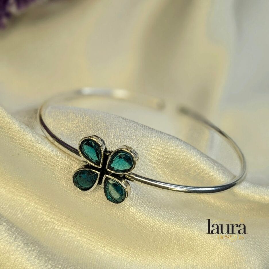 green stone bangle