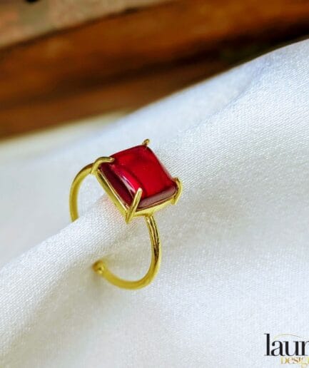 red stone ring