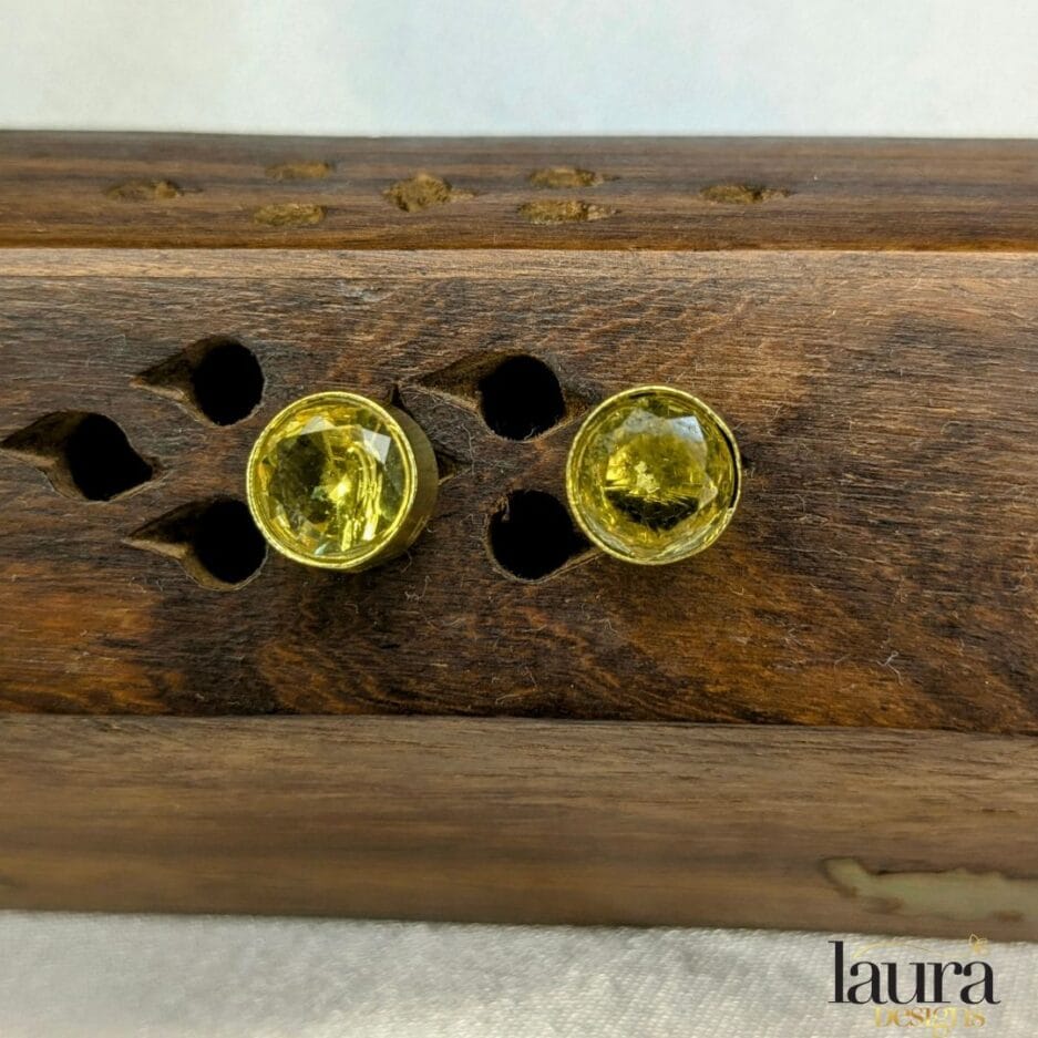 yellow stone earrings