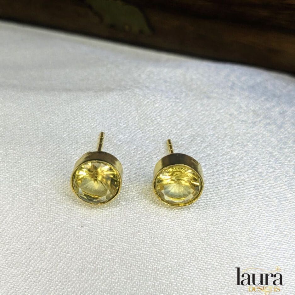 yellow stone earrings