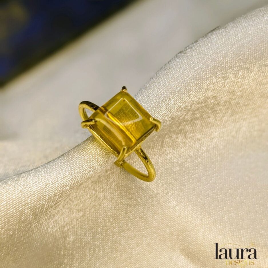 yellow stone ring