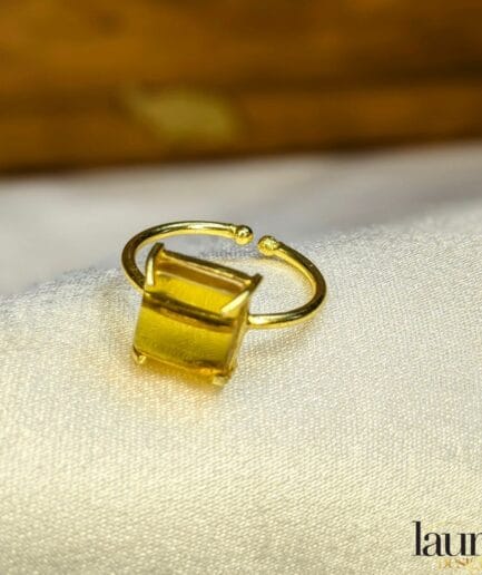 yellow stone ring