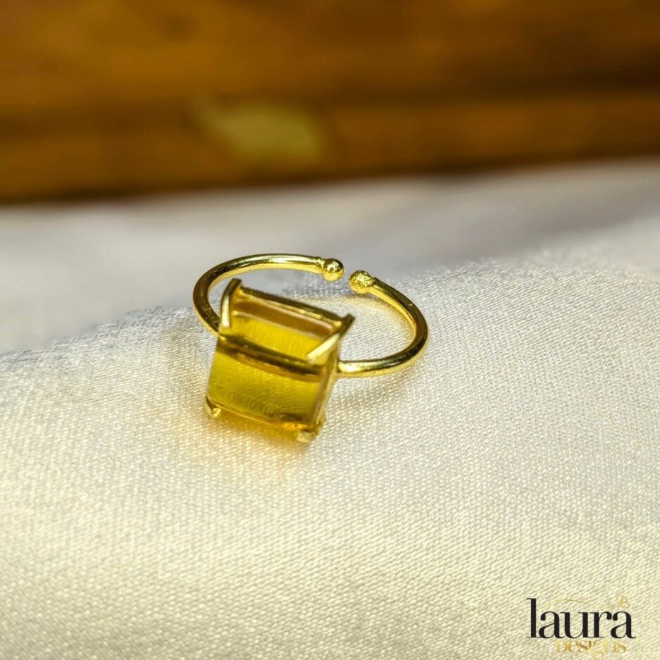 yellow stone ring