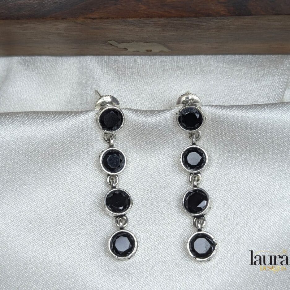 black long earrings