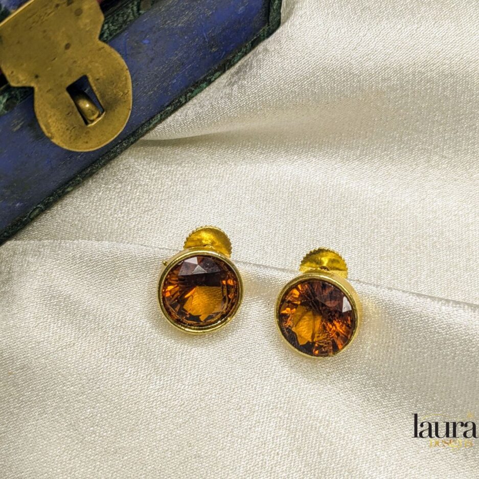 brown stone studs