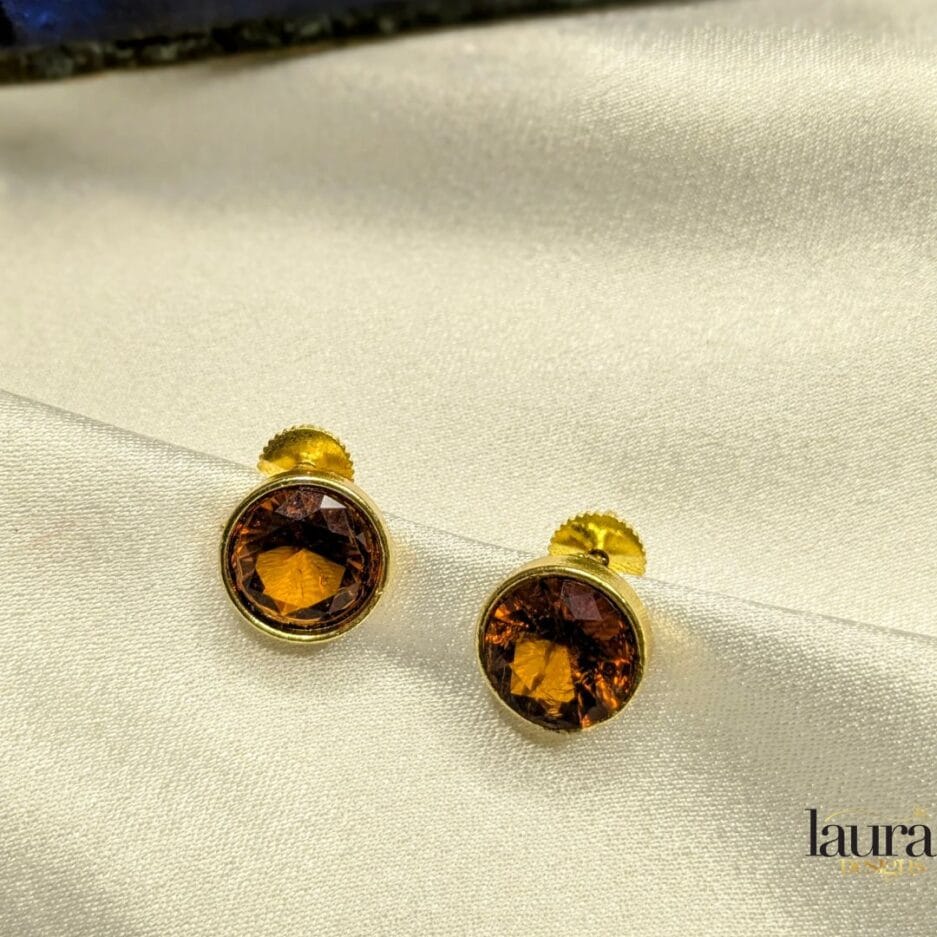 brown stone studs