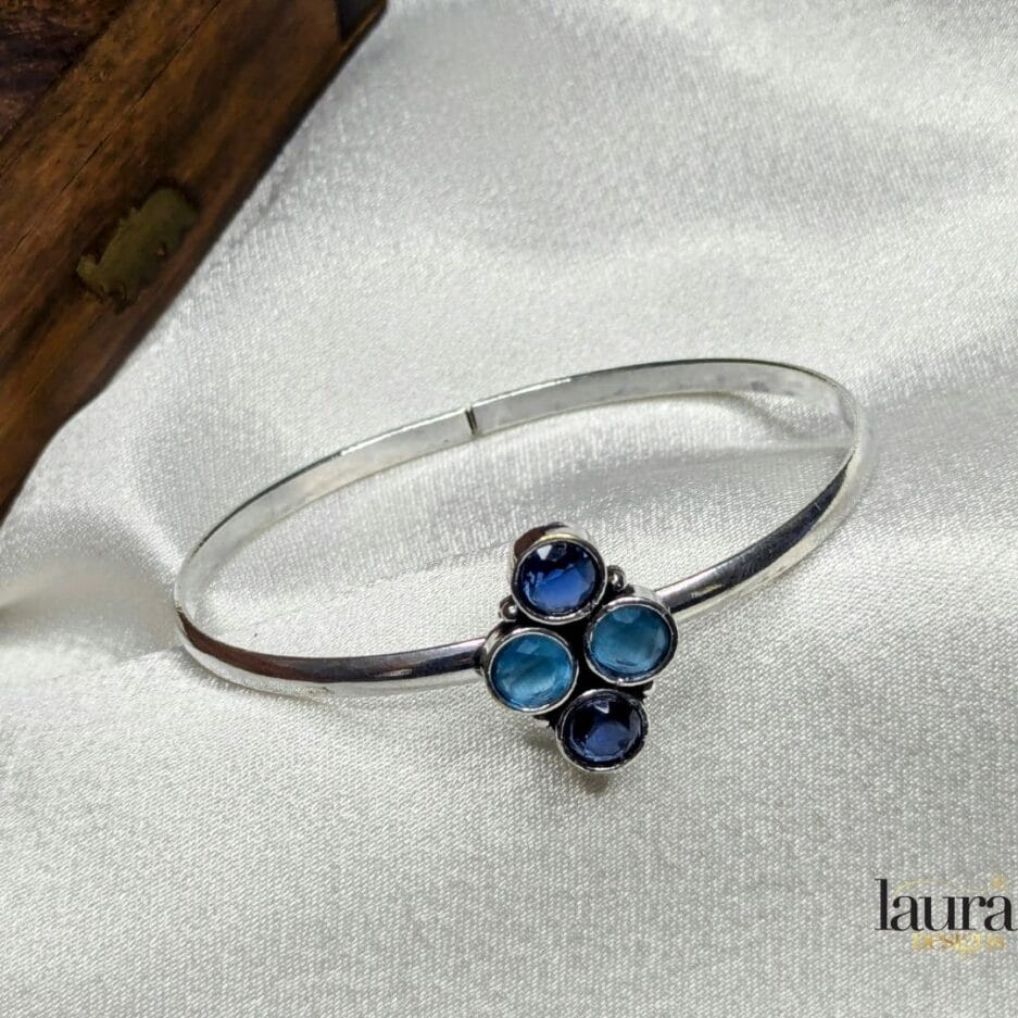 blue bangle earrings combo set