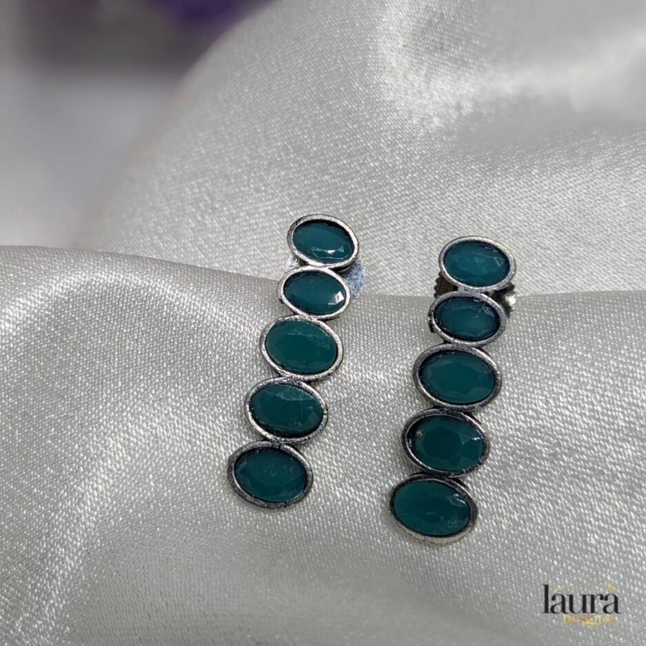 teal green studs