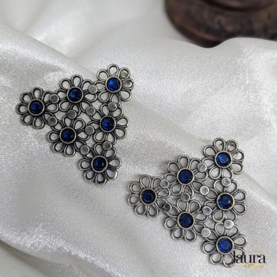 blue stone earrings