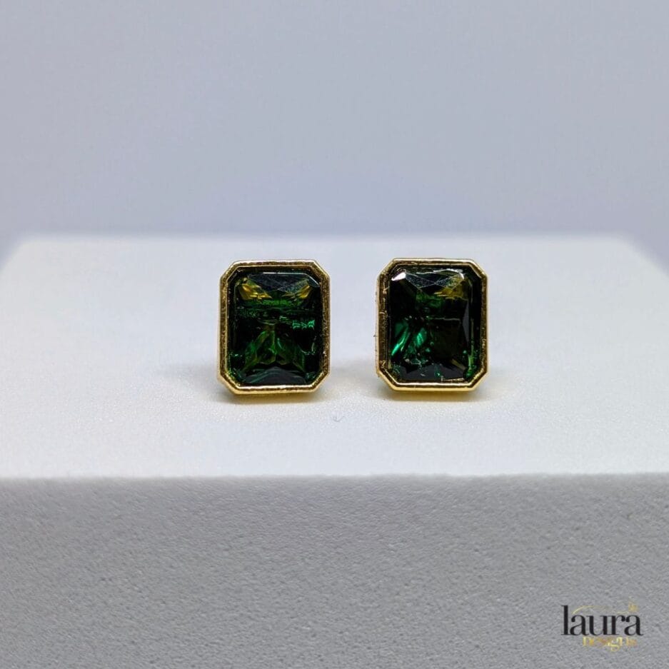 green square studs