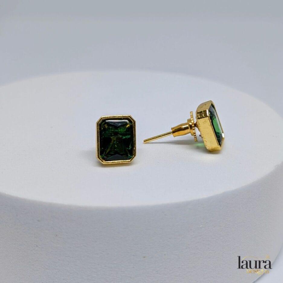 green square studs