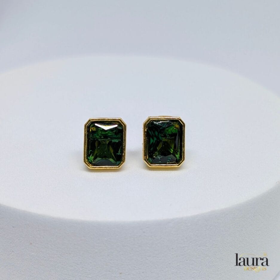 green square studs