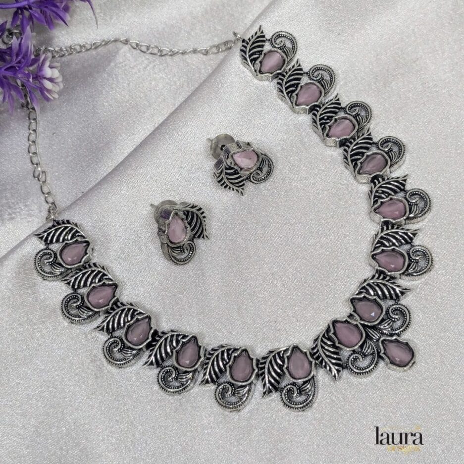 pink necklace set